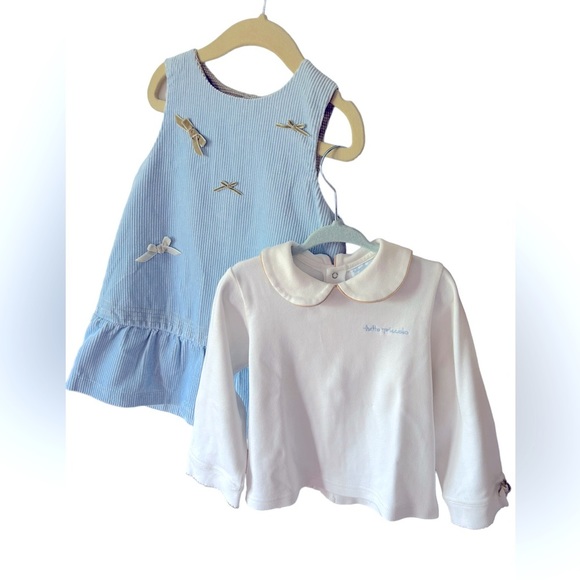 tutto piccolo Other - Tutto piccolo Blue Corduroy dress and cotton top Set  size 36 months (96 cm)